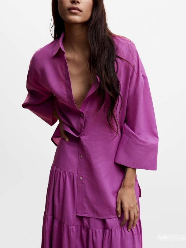 MANGO Oversize Woven Shirt - М