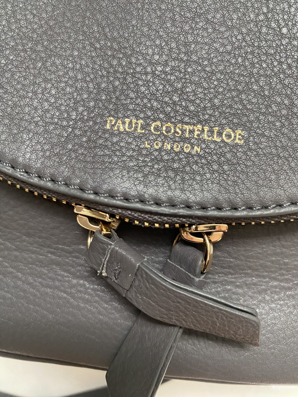 Paul Costelloe серая кожаная сумка