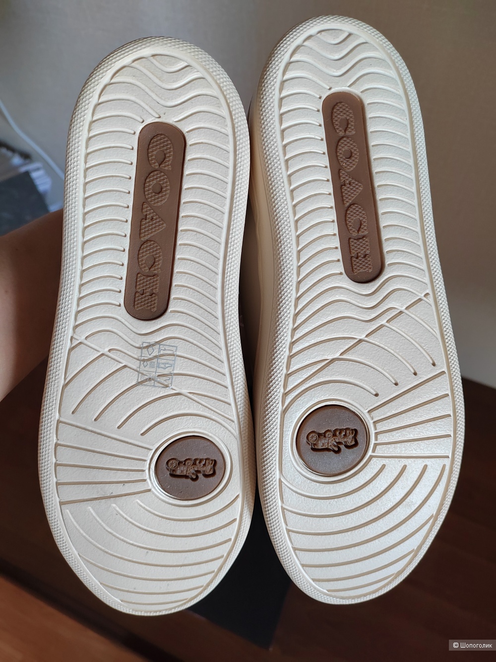 Кожаные кеды COACH 6,5 US