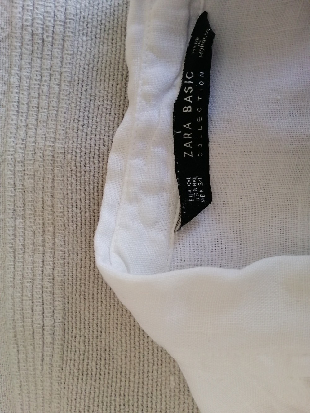 Рубашка Лен Zara Basic, размер 46
