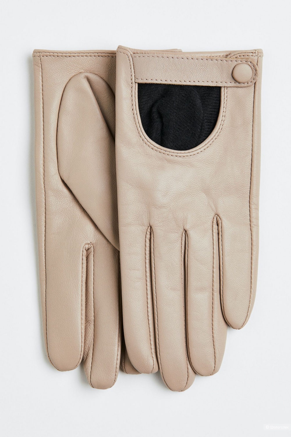Женские кожаные перчатки H&M premium