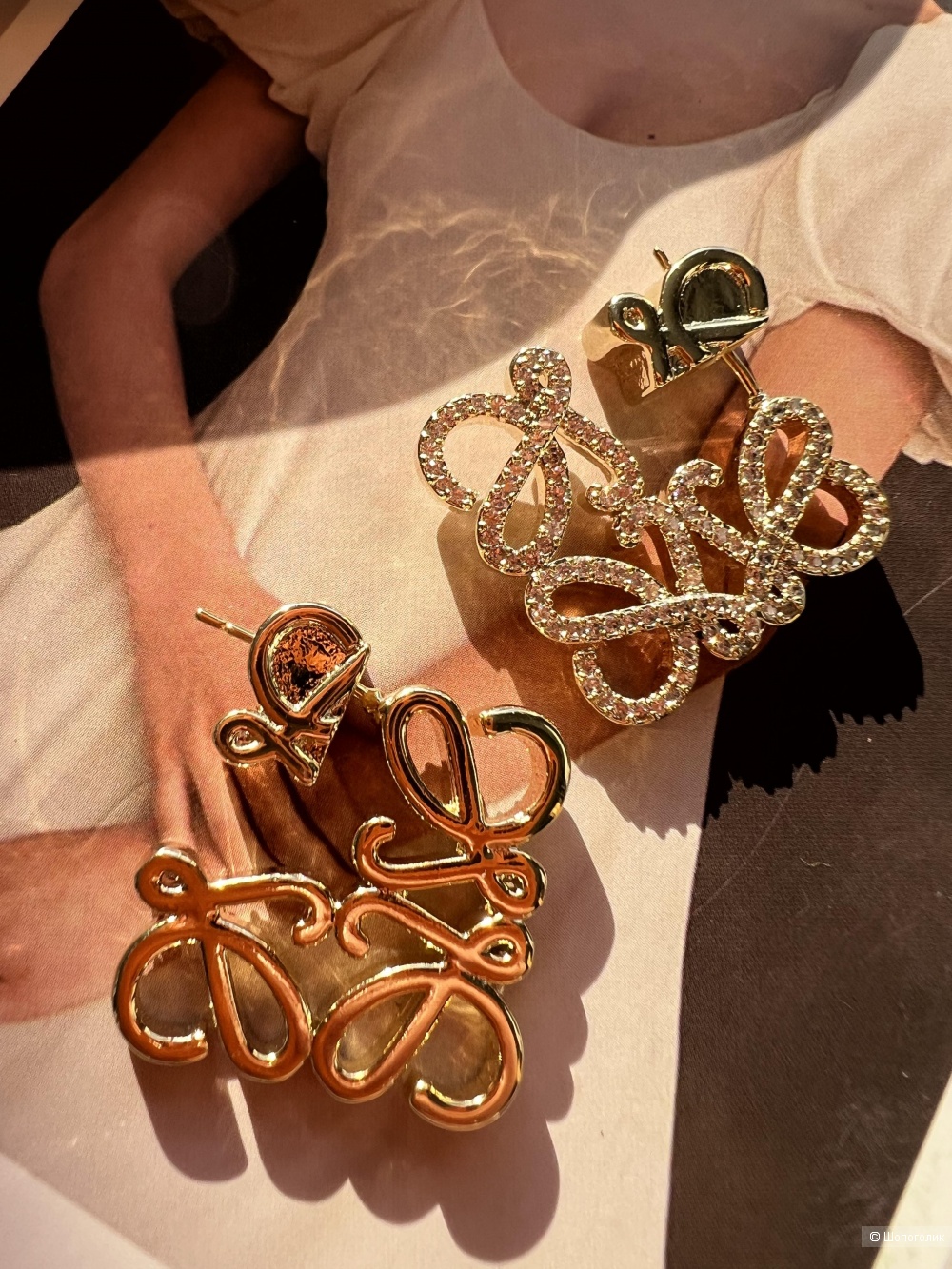 Серьги стиль Loewe 2 см