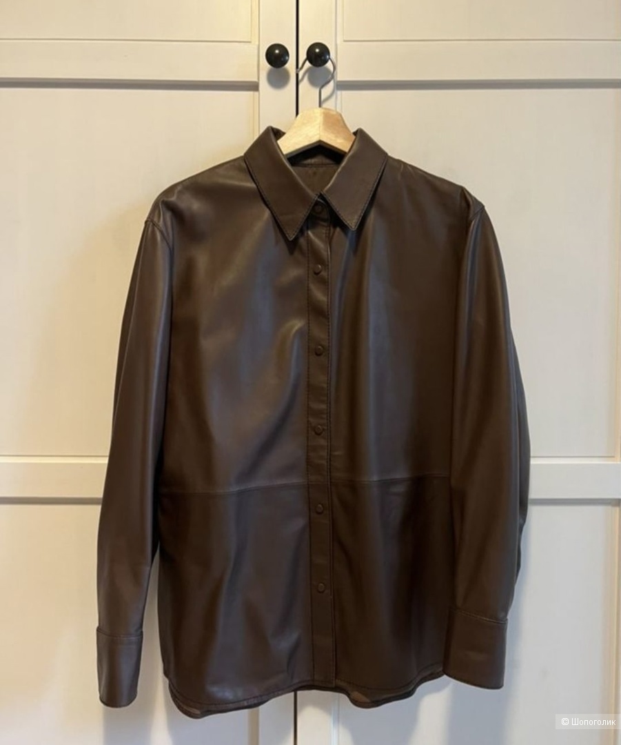 Massimo Dutti кожаная рубашка S 44-46