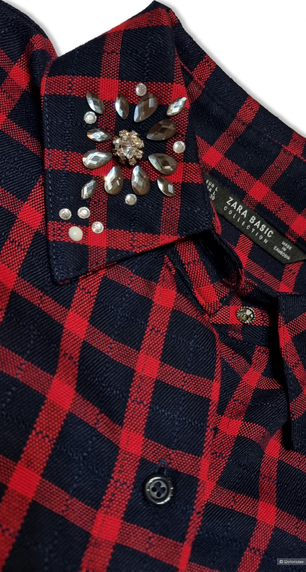 Платье-рубашка Zara 48/48+/oversize