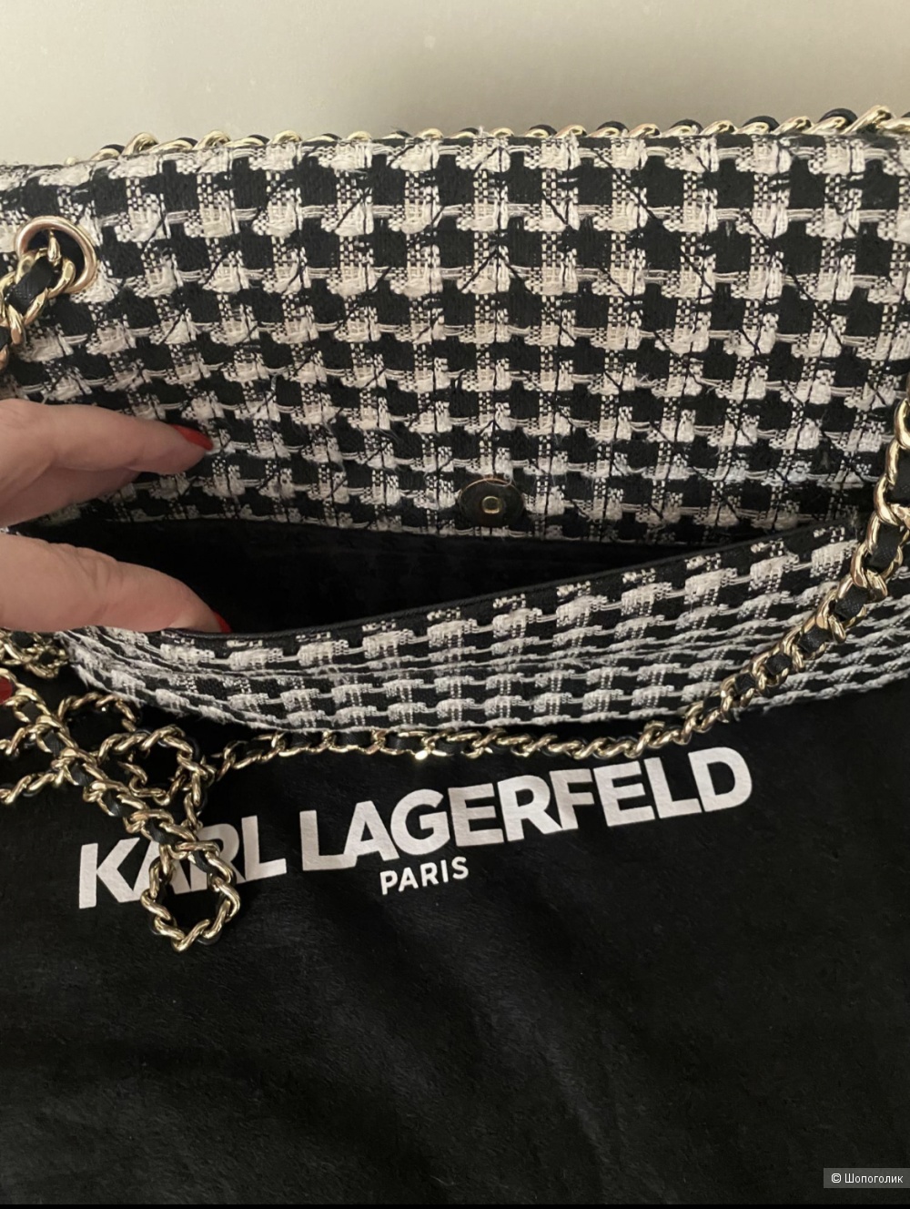 Сумка, Karl Lagerfeld, твид.