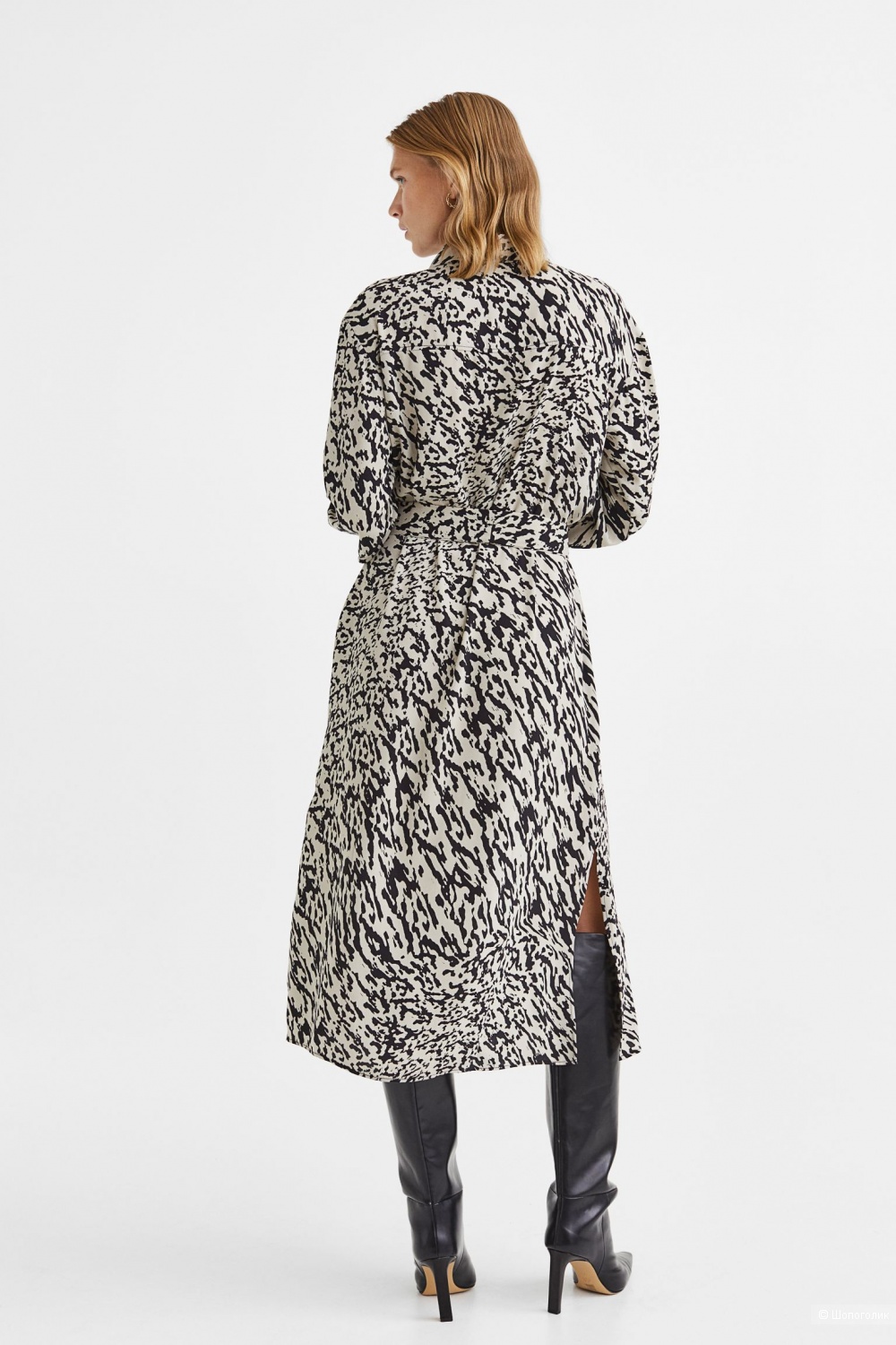 Платье-рубашка H&M, M-L.