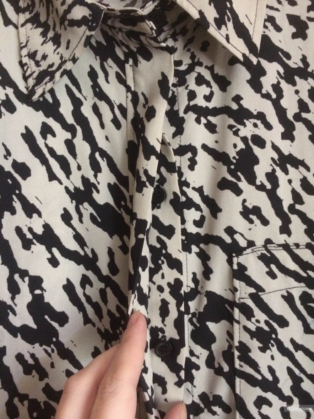Платье-рубашка H&M, M-L.