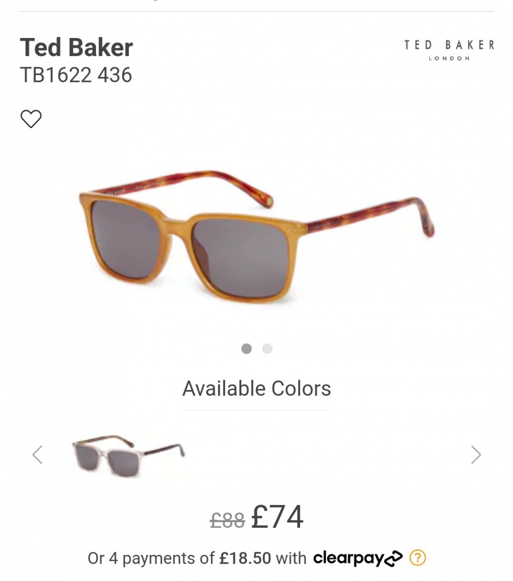 Солнцезащитные очки Ted Baker, унисекс