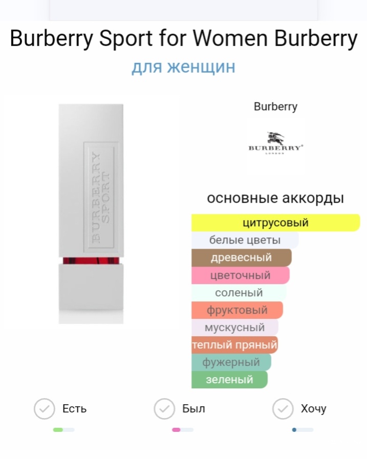 Burberry Sport for Women, туалетная вода 40 из 75 ml.