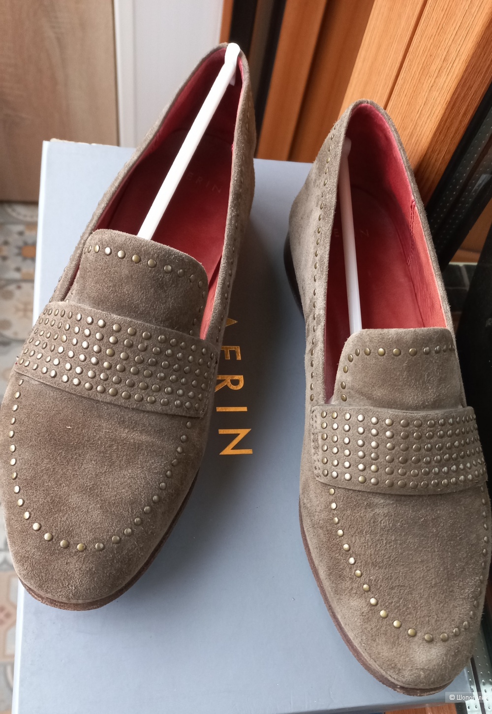 Замшевые лоферы Aerin, размер 8,5 (39)