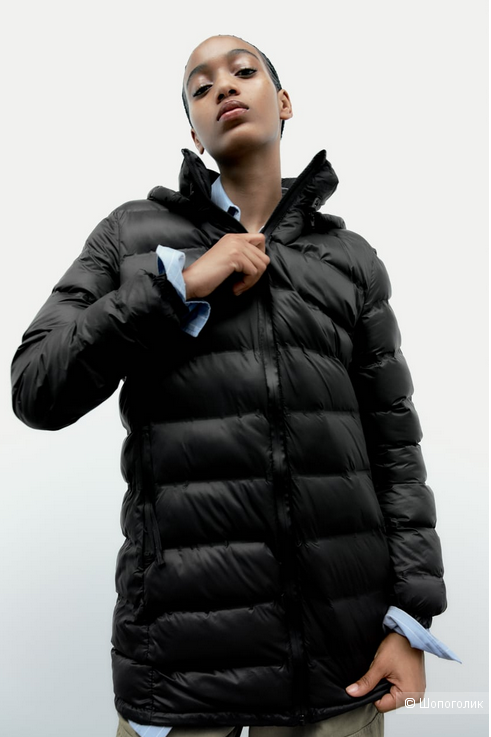 Непромокаемое пальто с воротником-стойкой Zara S на 42-44