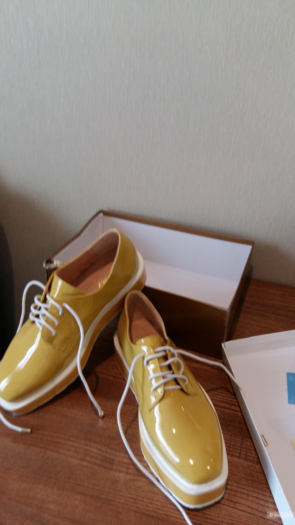 Новые туфли- оксфорды,Турция,36р, цвет жёлтый