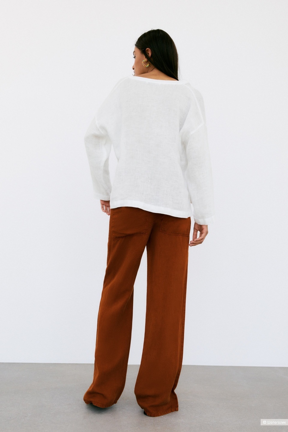 Льняная рубашка Zara/L