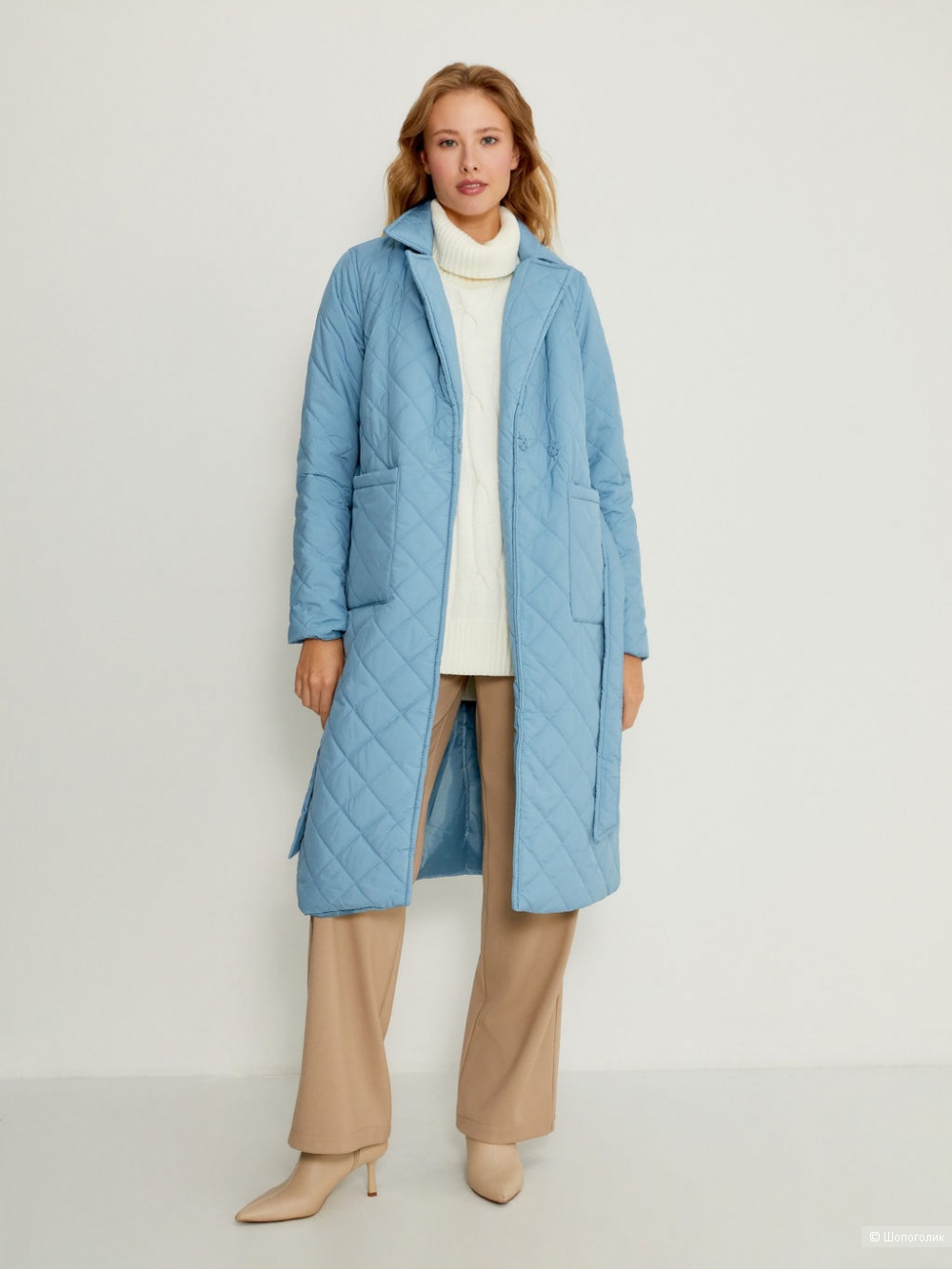 Демисезонное пальто - утепленный плащ  Deli Concept Club Размер L (48-52)