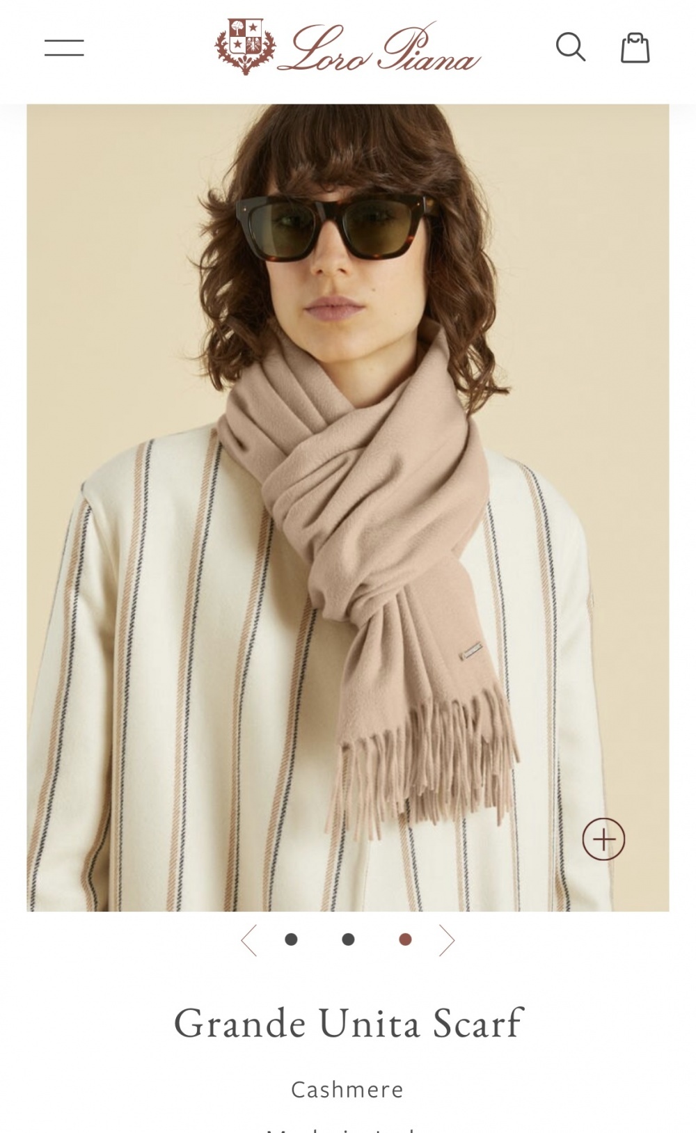 Шарф палантин в стиле Loro Piana, one size