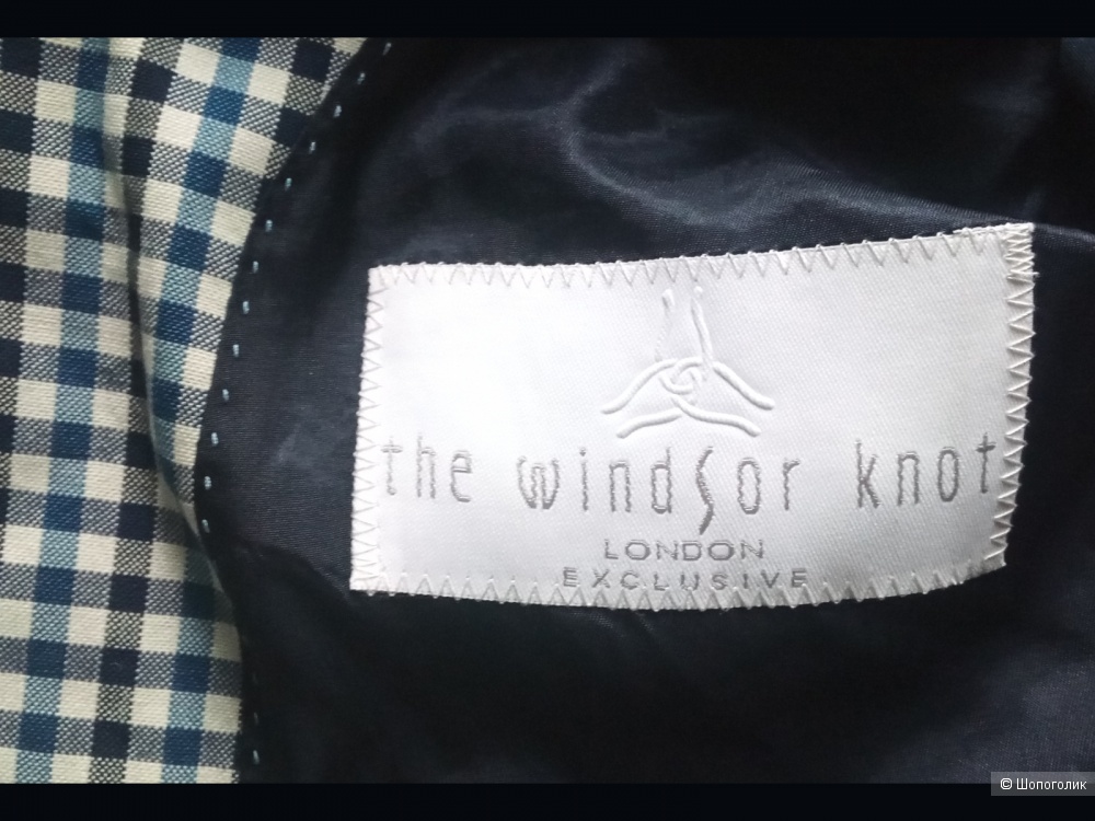 Клетчатый мужской пиджак The Windsor Knot размер L