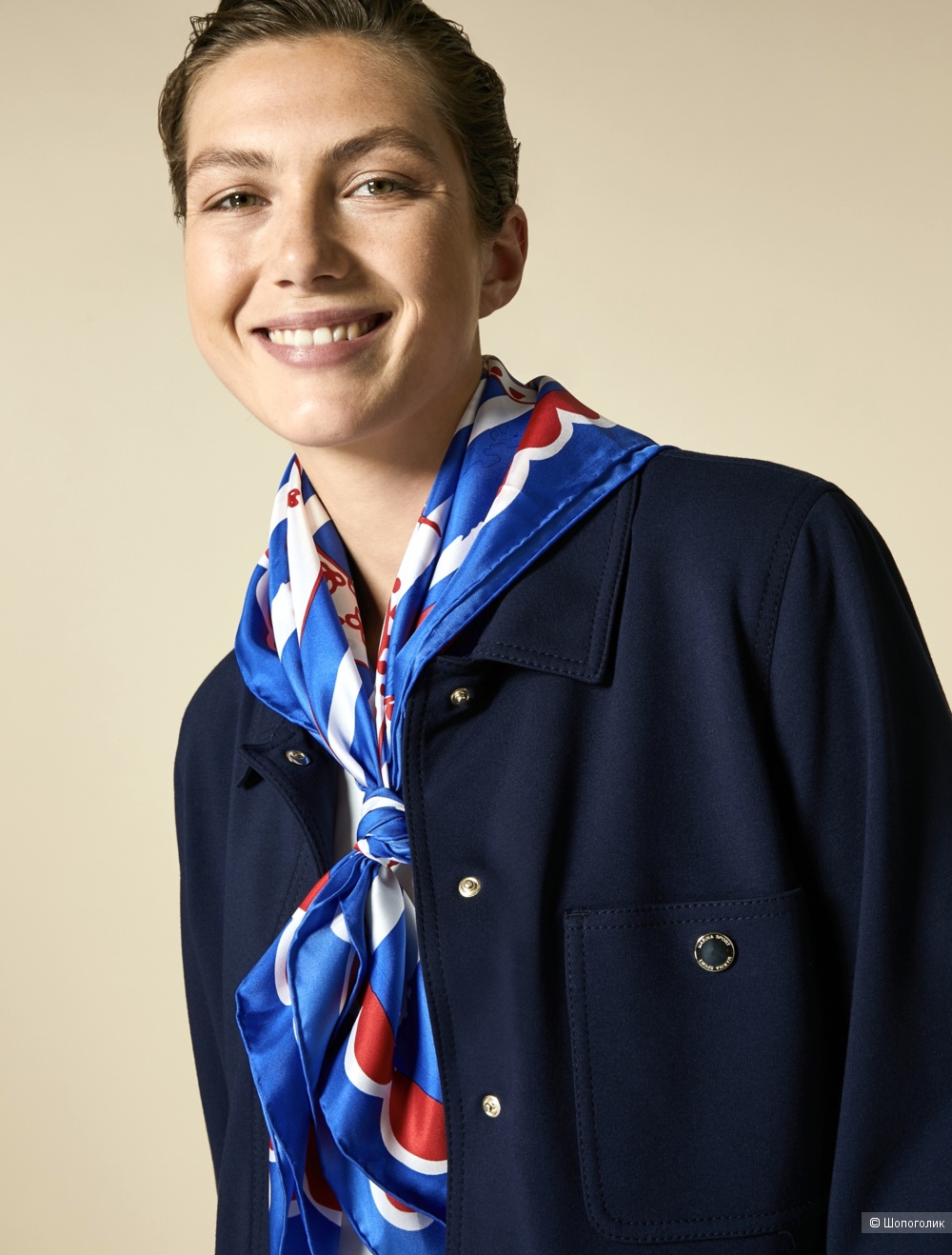 Шелковый платок Marina Rinaldi(Max Mara) 90x90см.