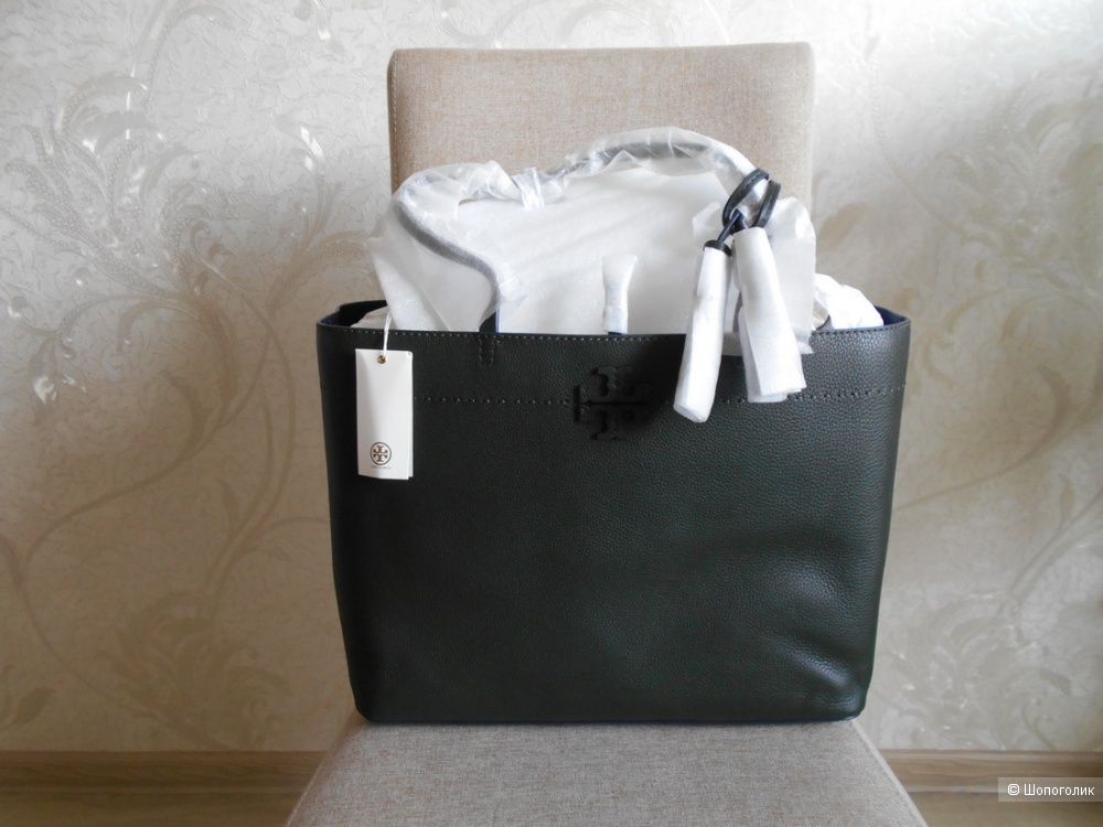 Сумка Tory Burch, цвет Boxwood/Tory Navy