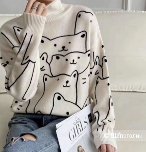 Джемпер свитер кашемир кошки Cats, 42-52