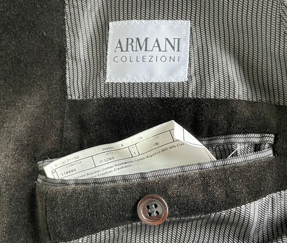 Пиджак мужской бархатный ARMANI COLLEZIONI - 48R
