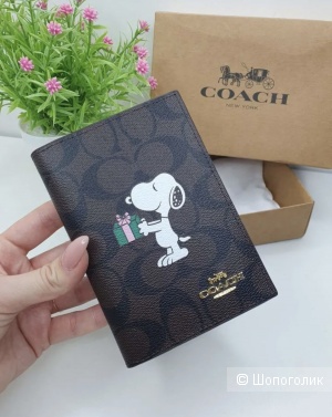 Обложка на паспорт Coach Snoopy