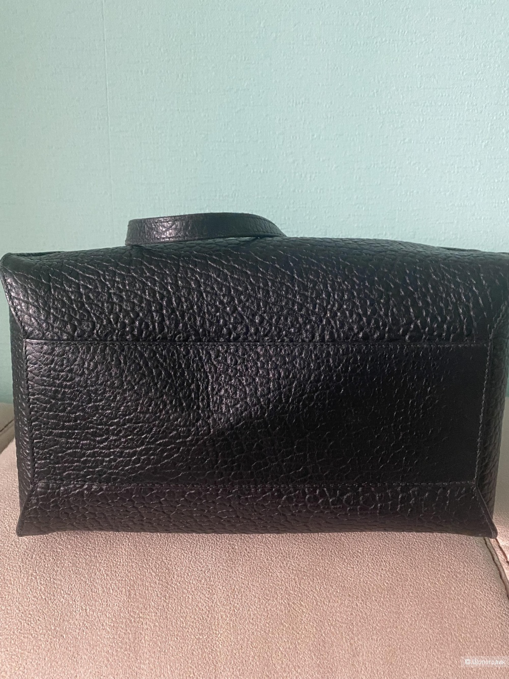 Сумка Burberry Black Grain Leather Woodbury Tote