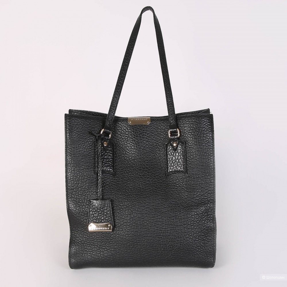 Сумка Burberry Black Grain Leather Woodbury Tote