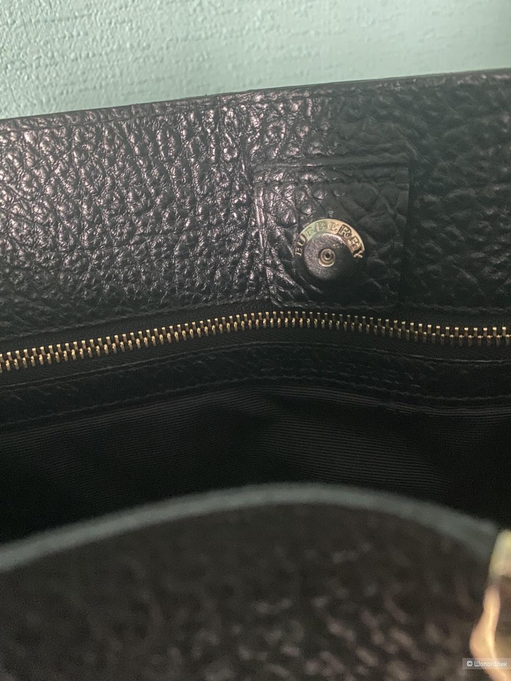 Сумка Burberry Black Grain Leather Woodbury Tote