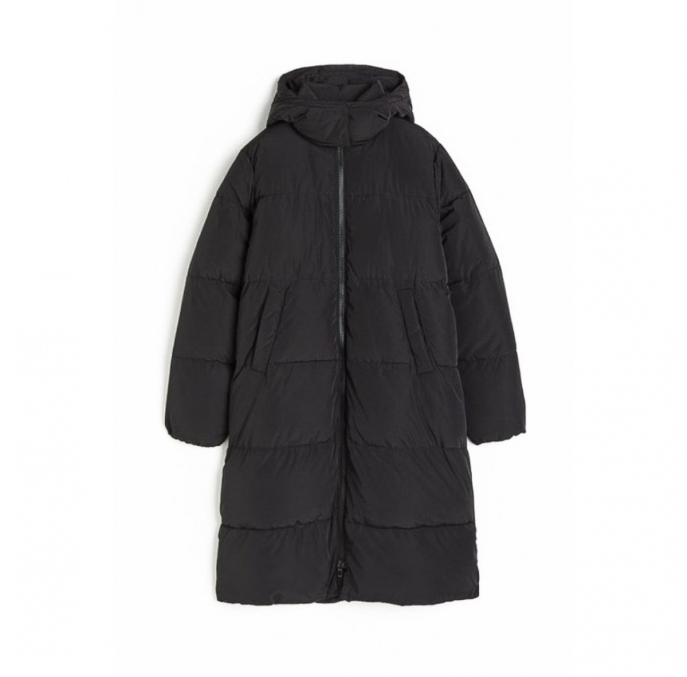 Пальто пуховик с капюшоном H&M , L-XL