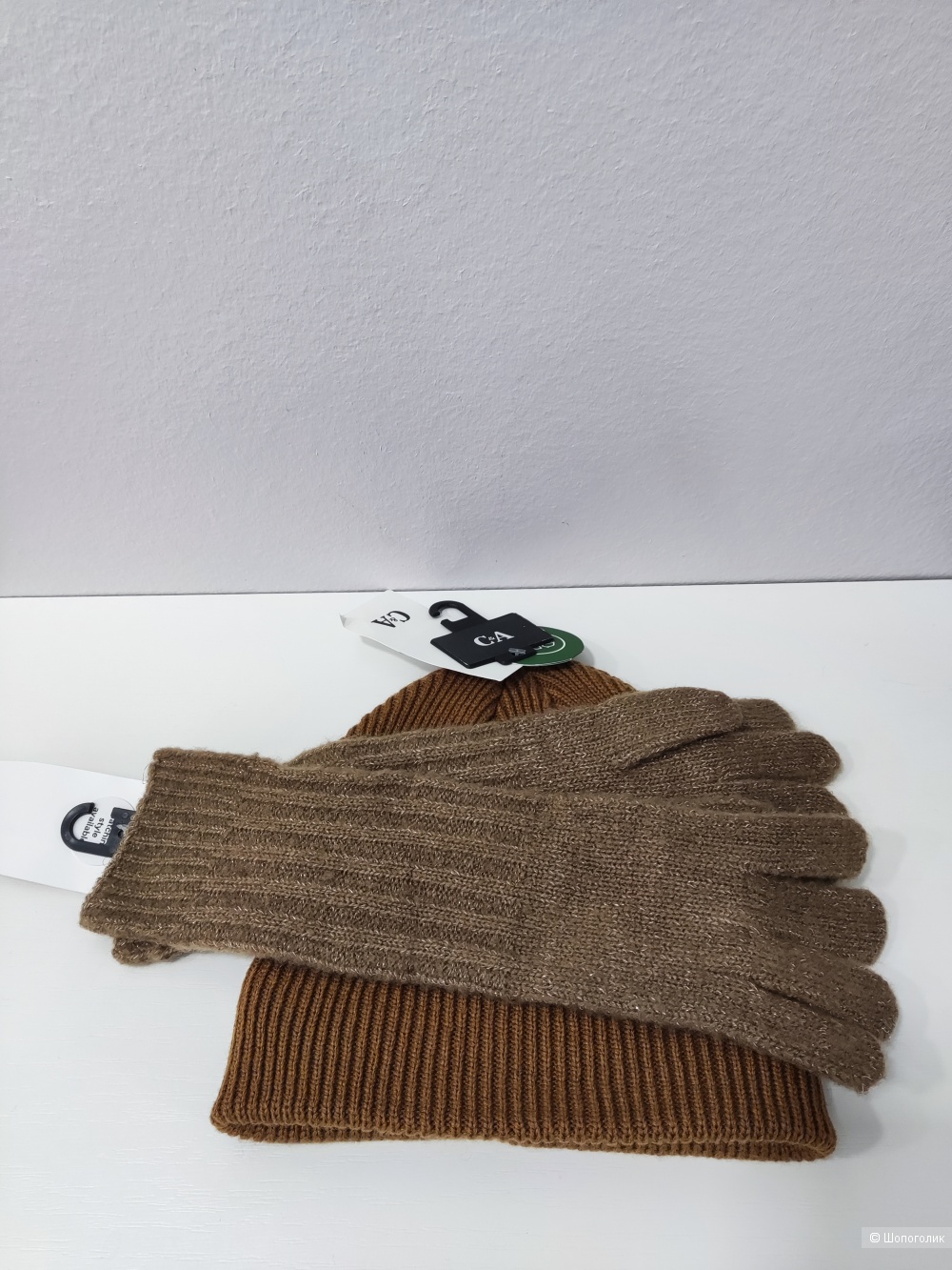 Шапка + перчатки C&A, one size