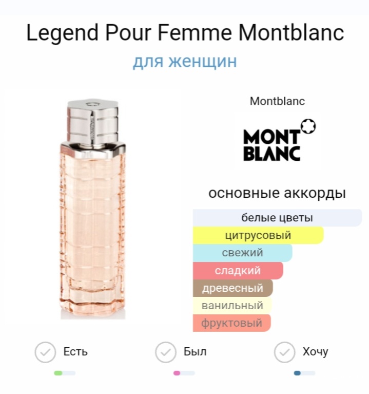 MontBlanc Legend Pour Femme, edp, 30 из 50 ml.