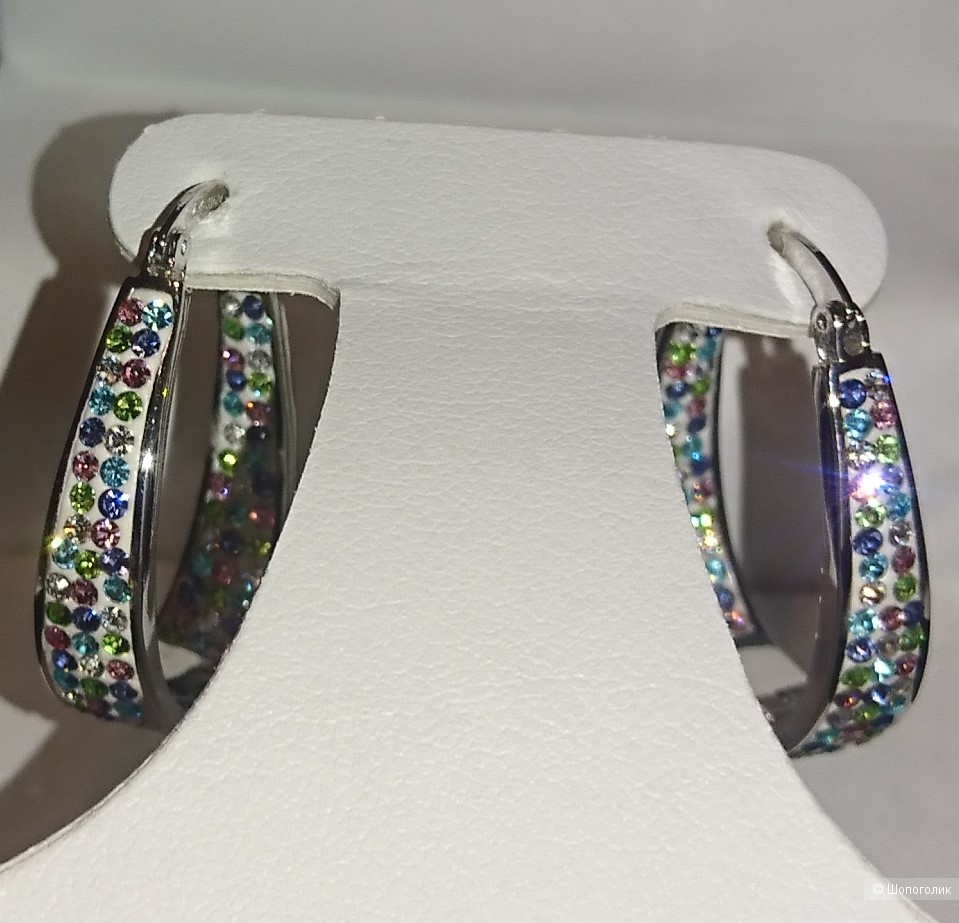 Серьги с кристаллами Swarovski
