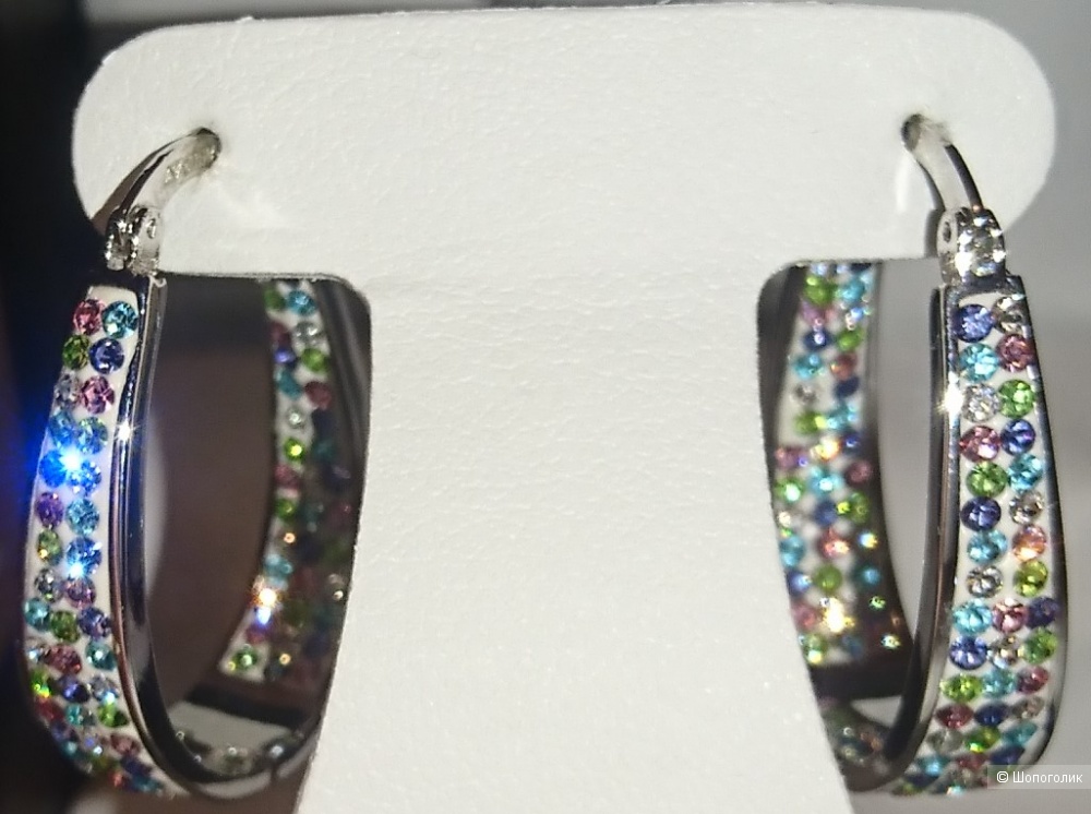 Серьги с кристаллами Swarovski