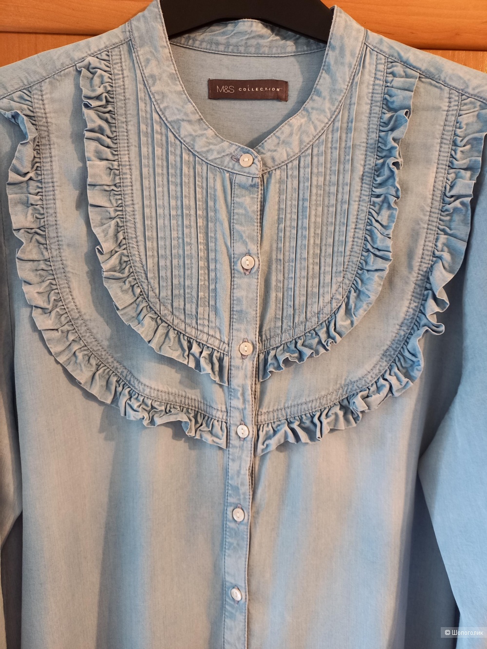 Джинсовая блузка-рубашка Marks & Spencer 50-52 р.