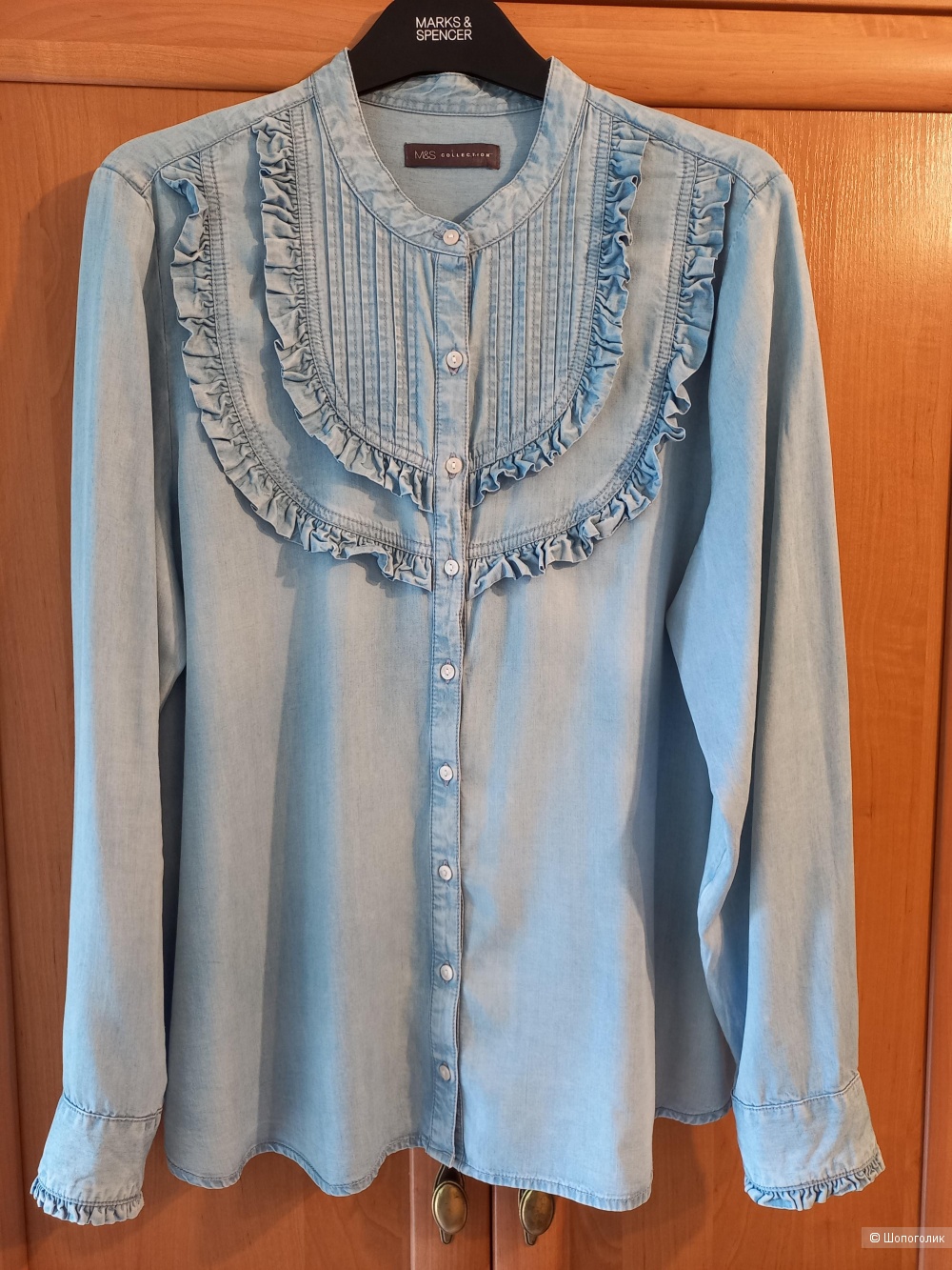 Джинсовая блузка-рубашка Marks & Spencer 50-52 р.