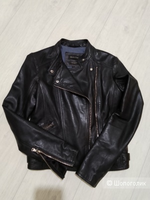Кожаная куртка Massimo dutti р - р XS - S