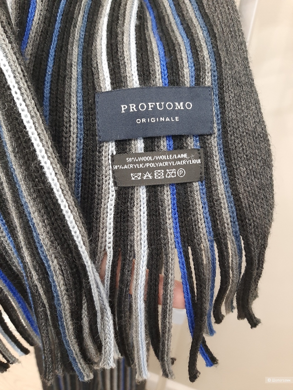 Мужской полушерстяной шарф Profuomo