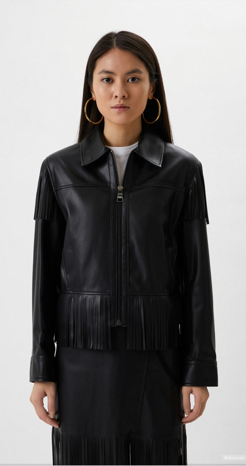 Куртка кожаная Karl Lagerfeld  , 42 IT.