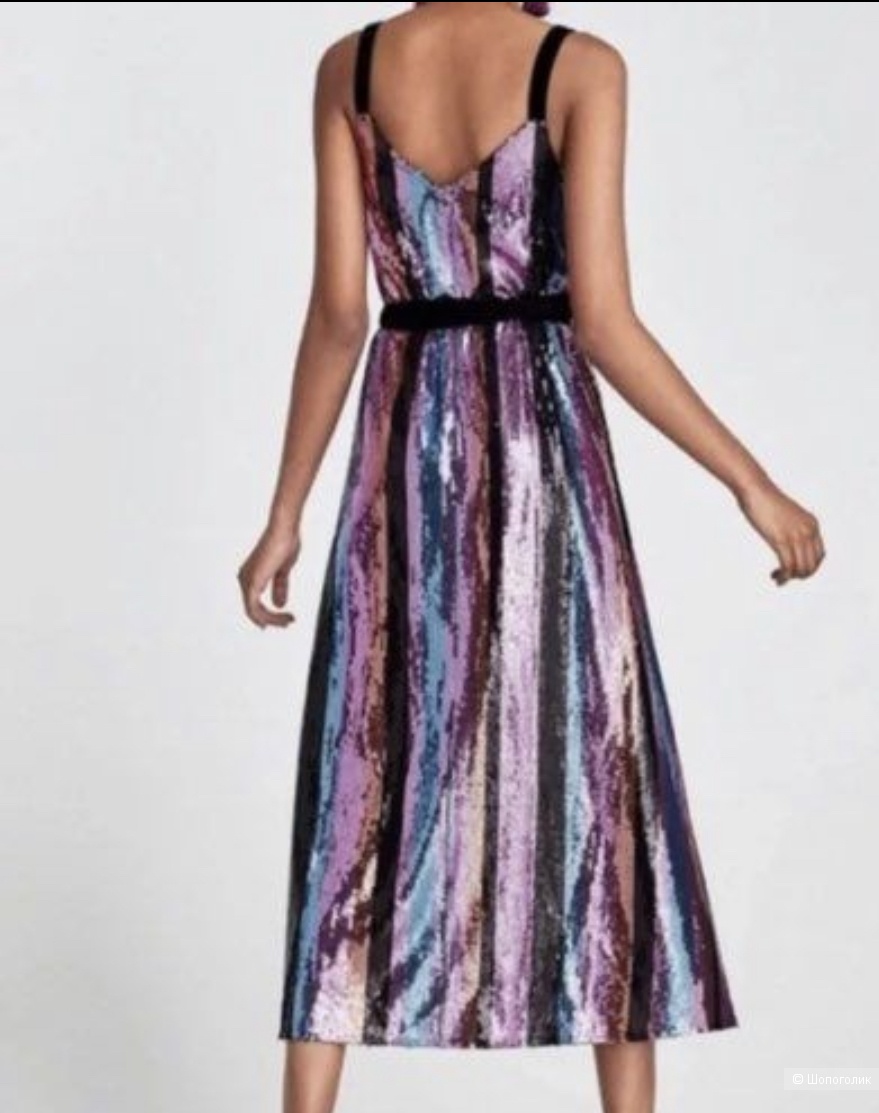 Платье с пайетками Zara woman  размер M