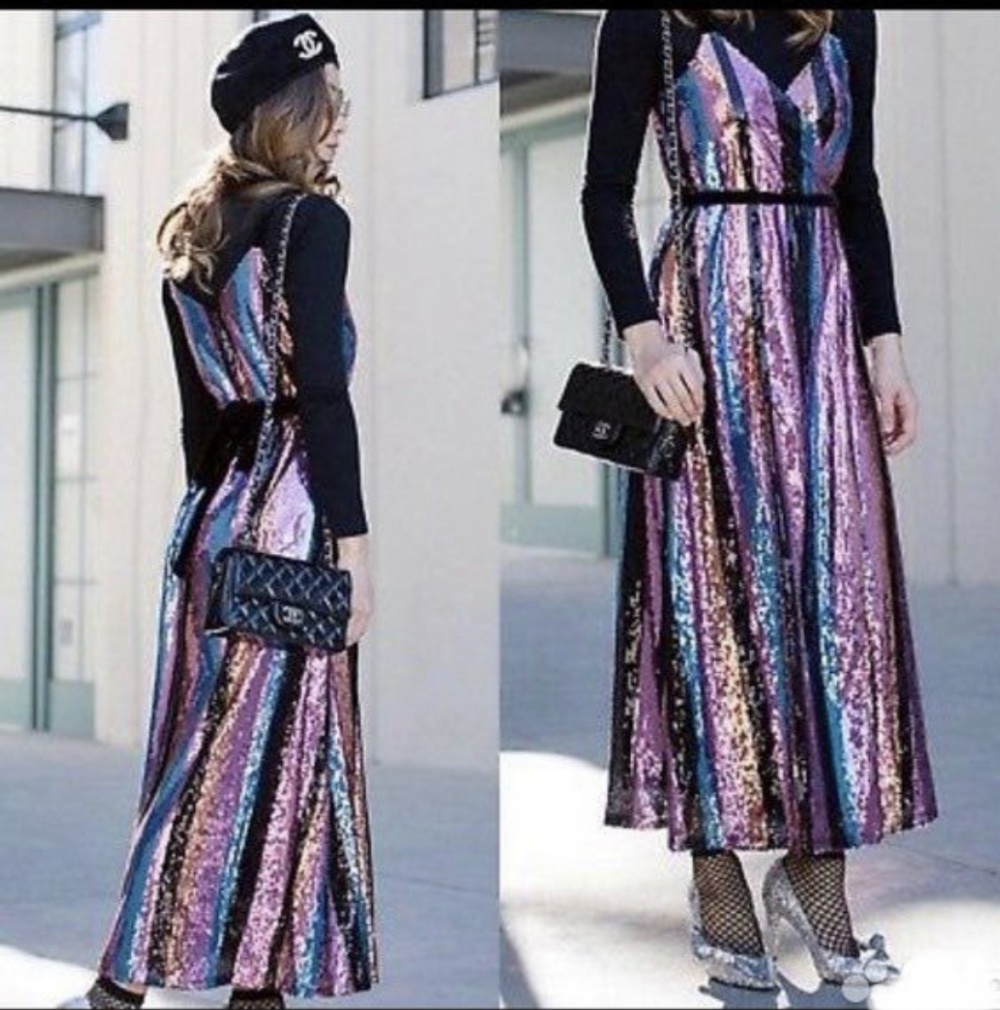 Платье с пайетками Zara woman  размер M