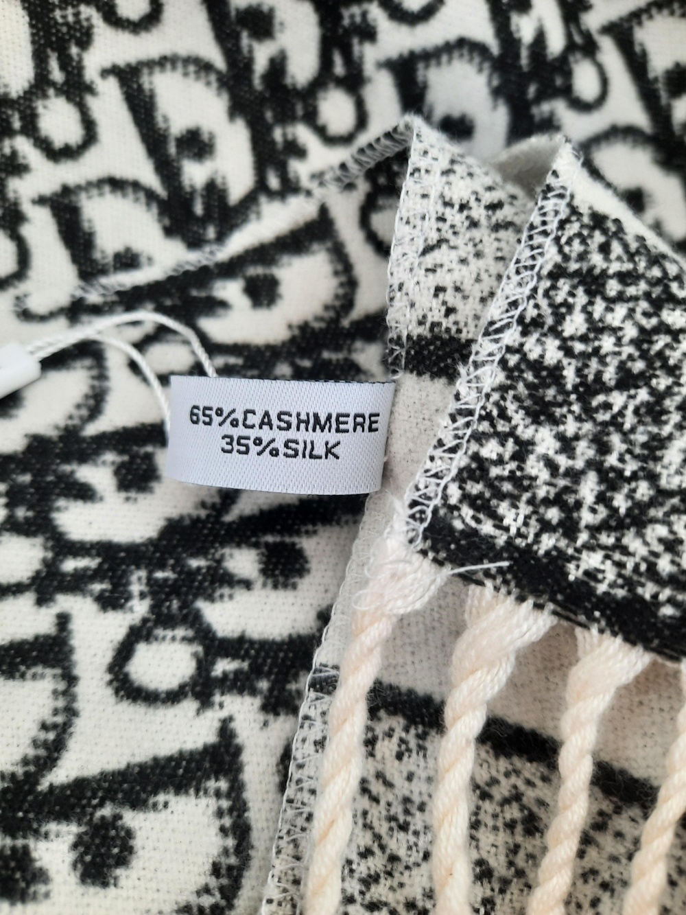 Кашемировый шарф в стиле Christian Dior , 57×190 см.