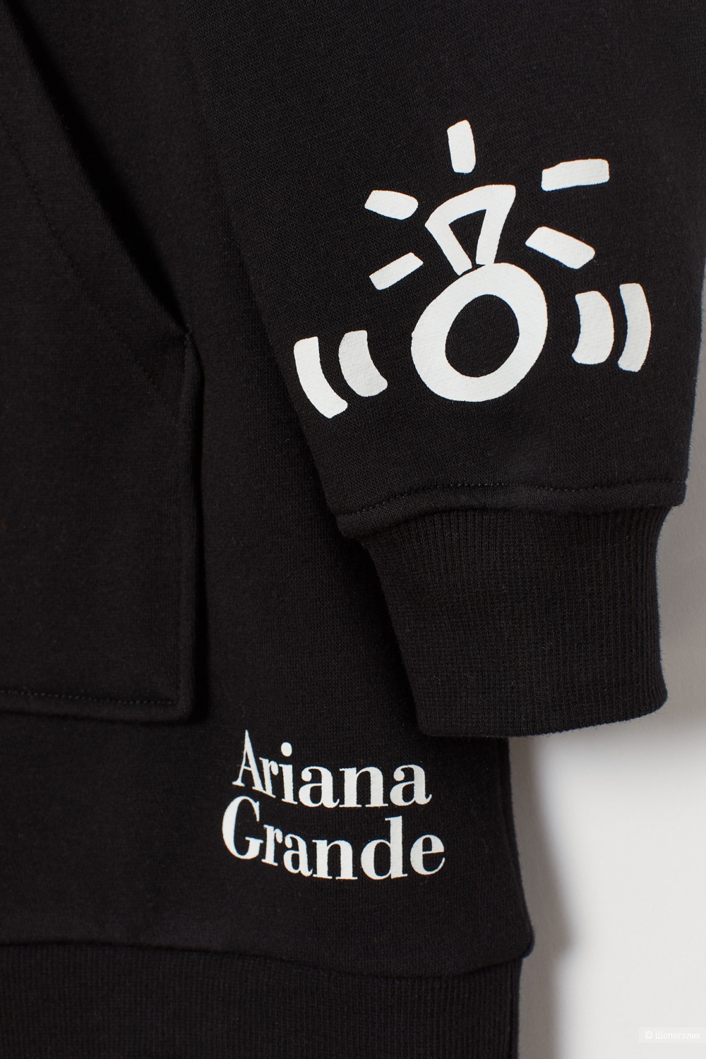 Свитшот H&M Printed Ariana Grande, черный размер XS