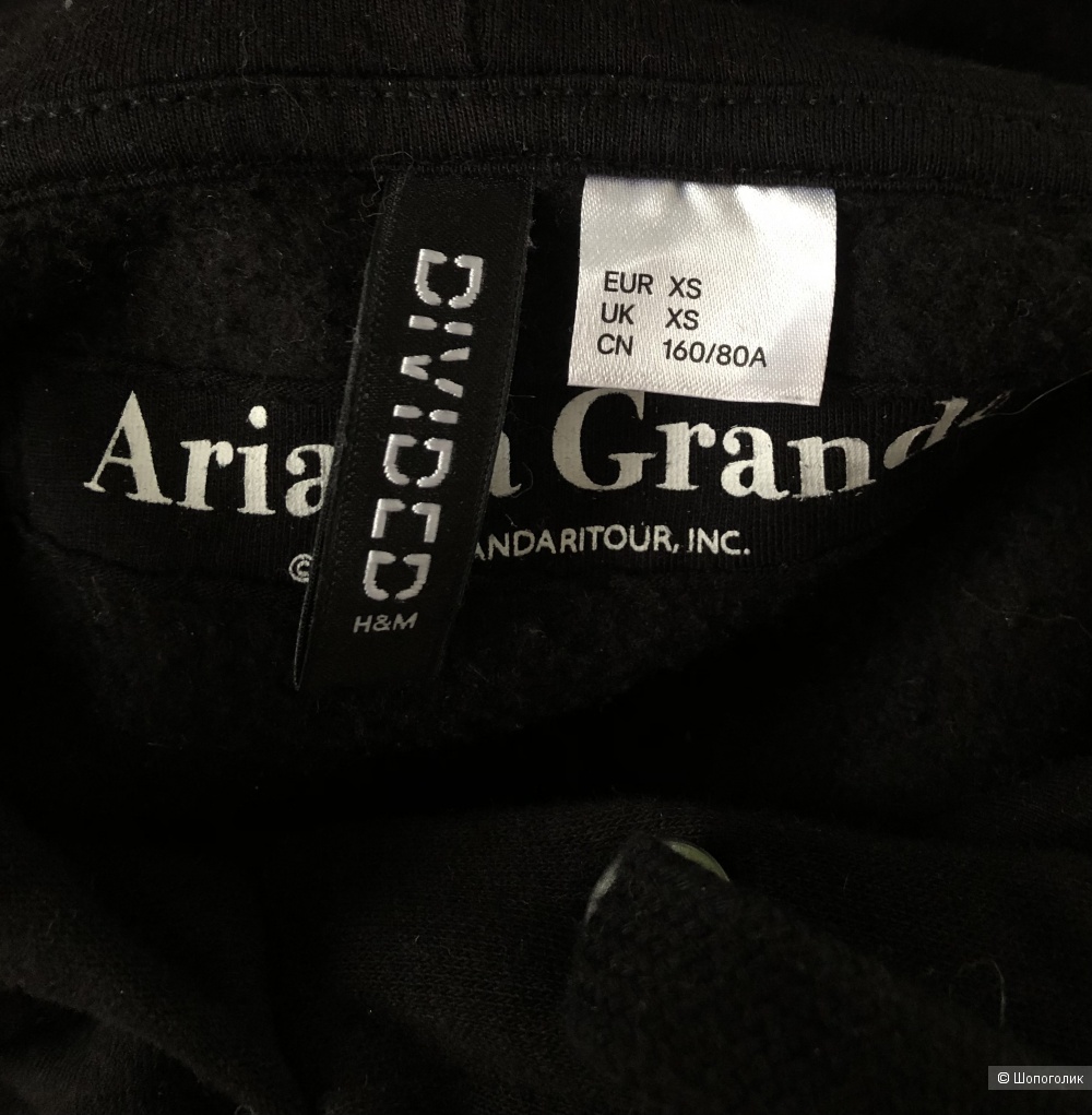 Свитшот H&M Printed Ariana Grande, черный размер XS