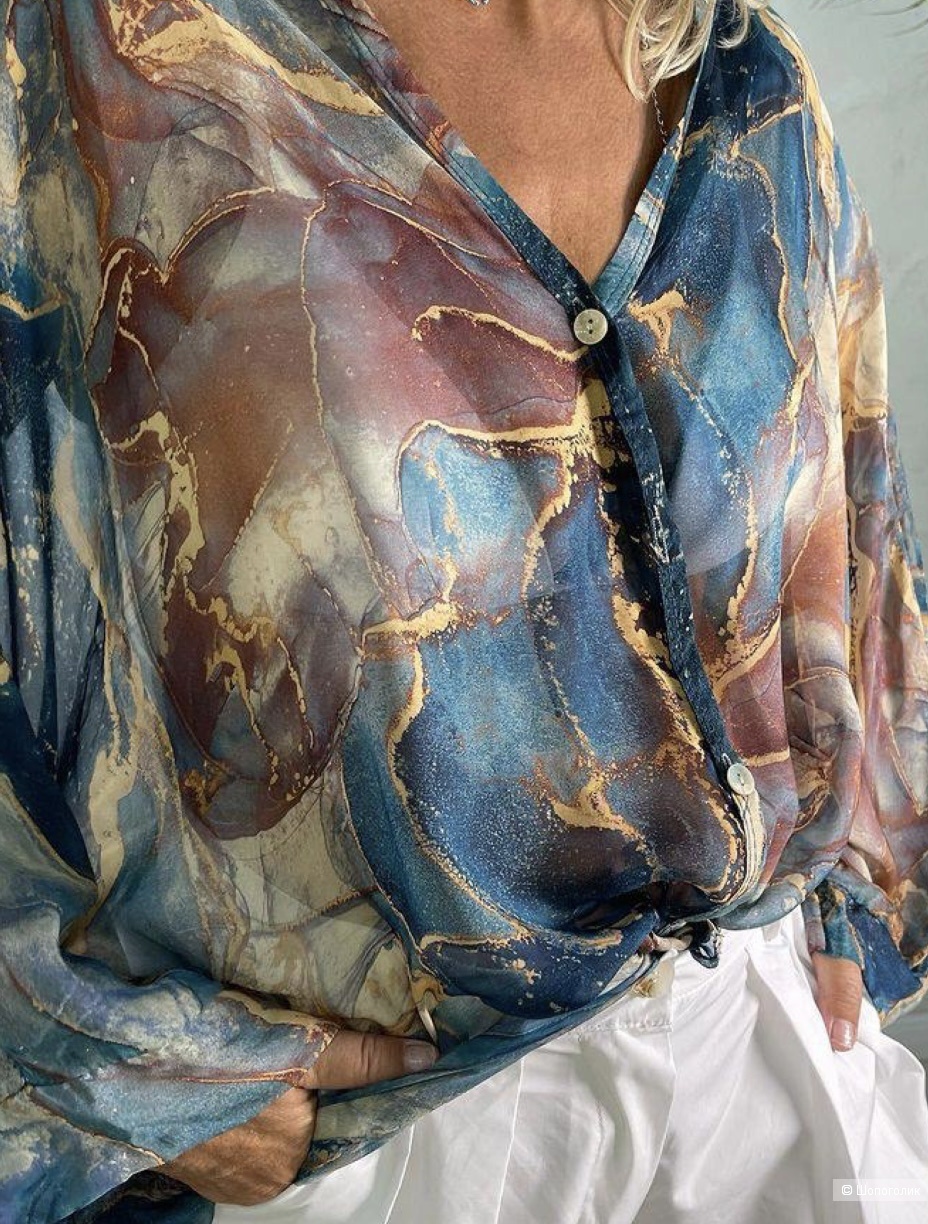 Блуза шелк Marble pura seta, 44-52