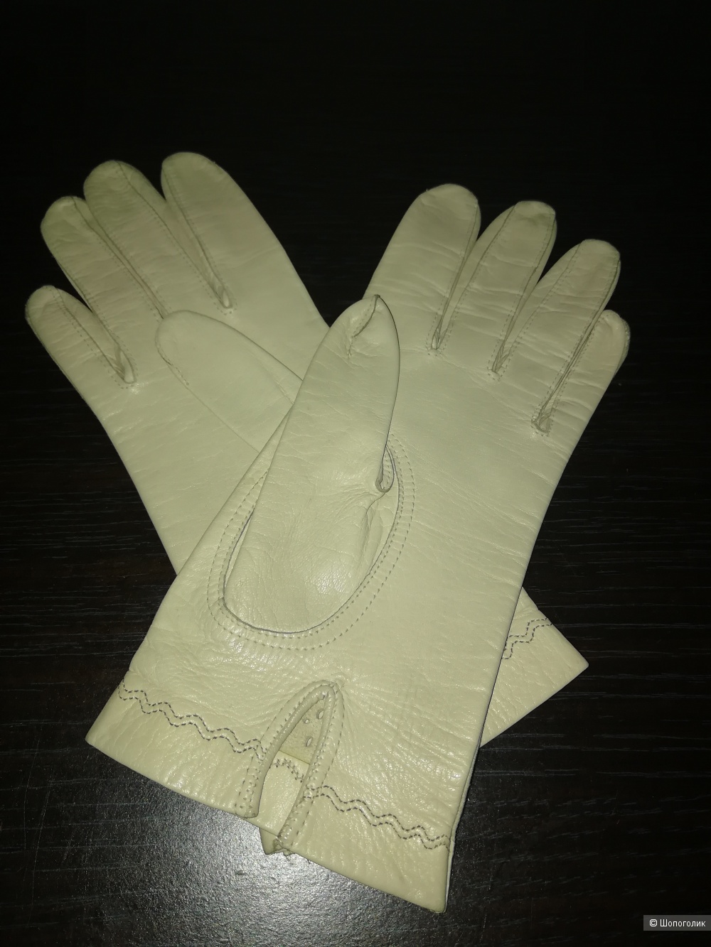 Женские классические перчатки из мягкой гладкой лайковой кожи ягненка, размер S.