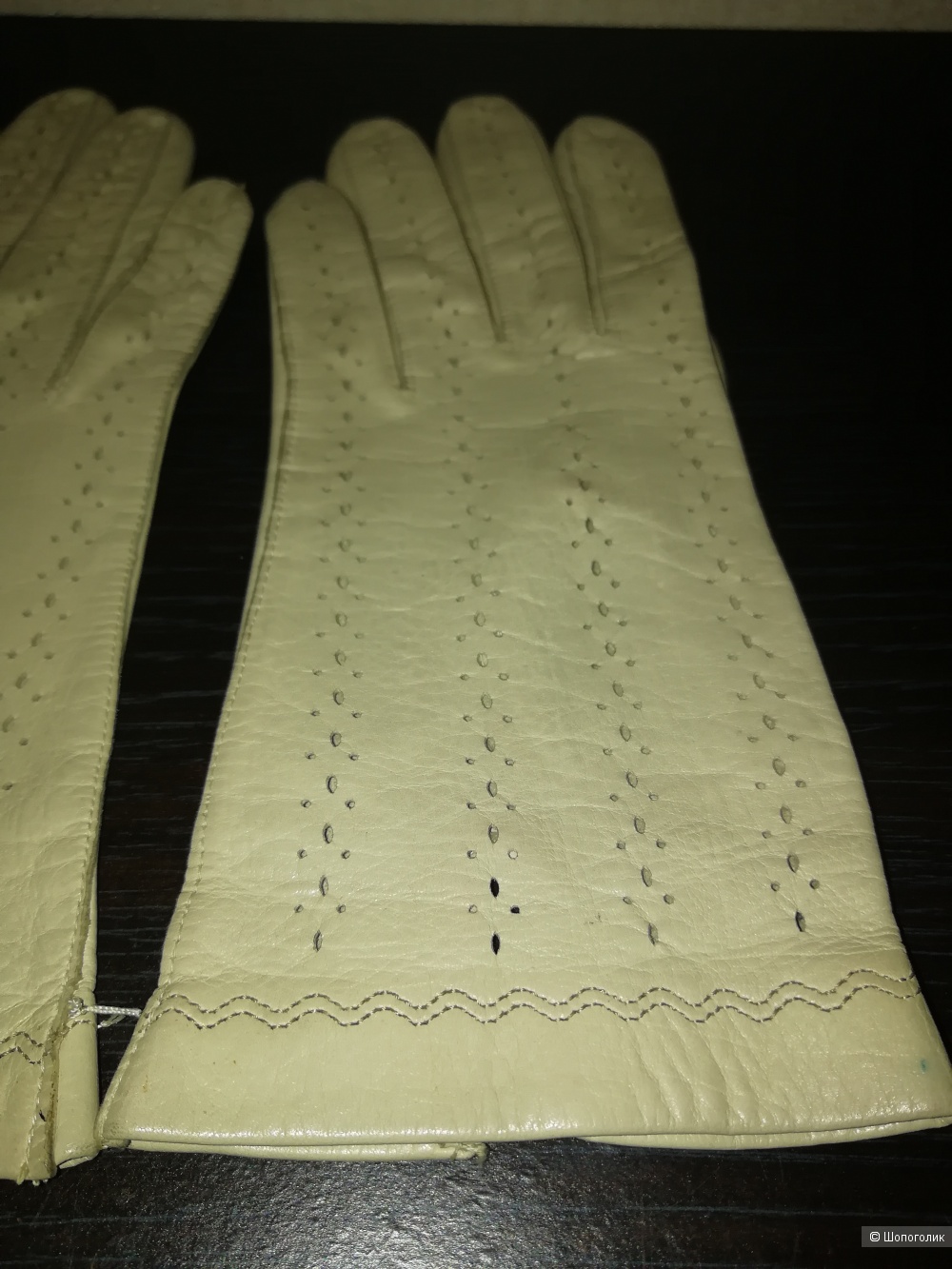 Женские классические перчатки из мягкой гладкой лайковой кожи ягненка, размер S.