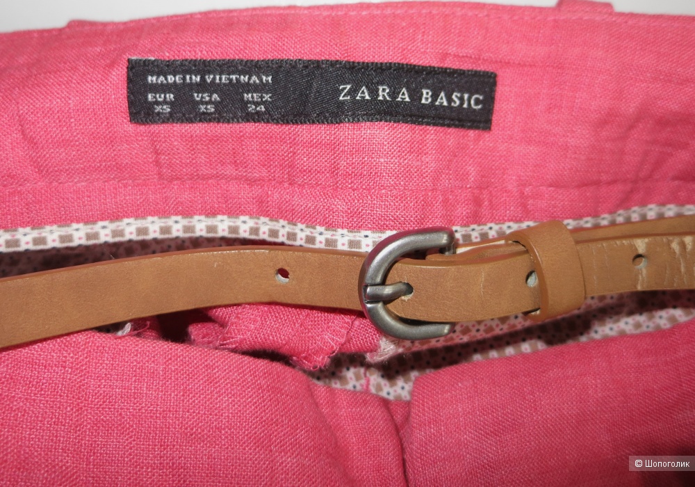 Zara, льняные брюки, XS