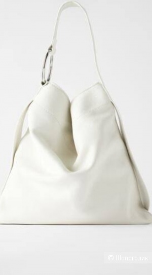 Zara сумка  Шопер натуральная кожа