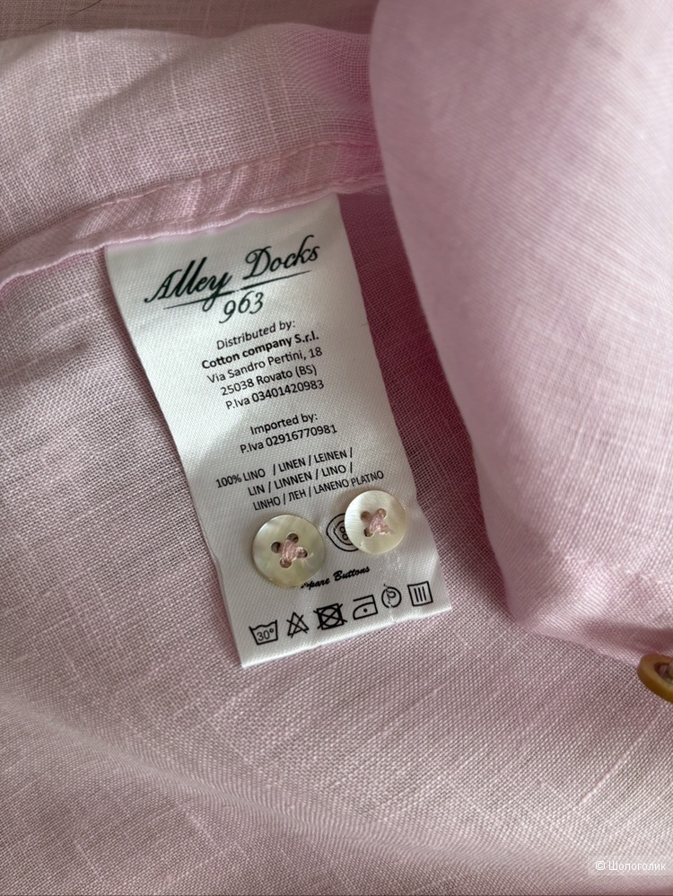Льняная розовая рубашка ALLEY DOCKS размер м-l