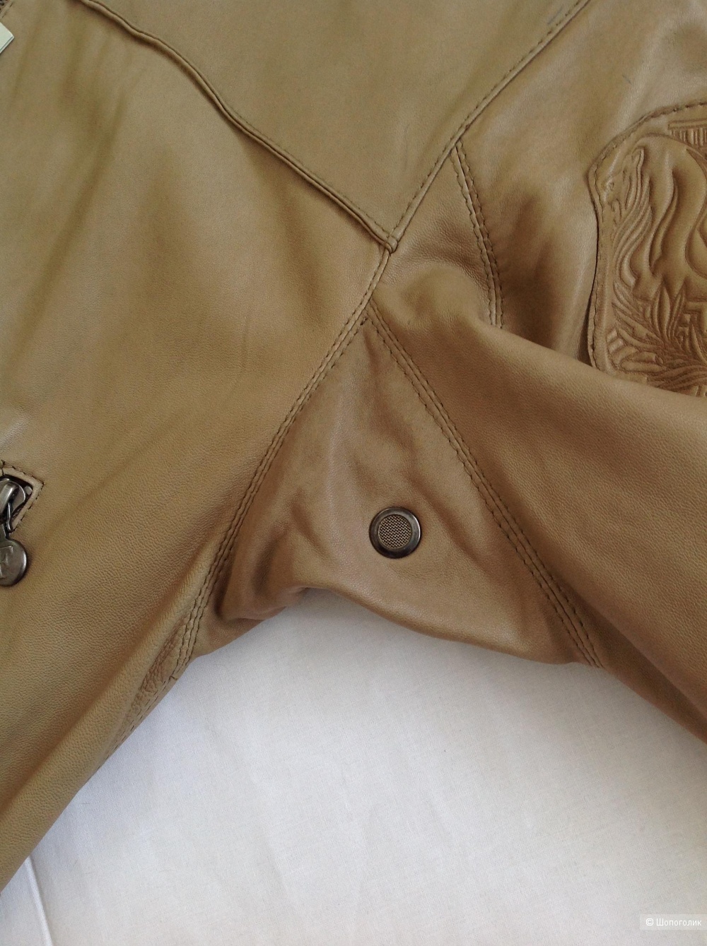Кожаная куртка бомбер FERRE Milano, размер 48 IT, на 48-50